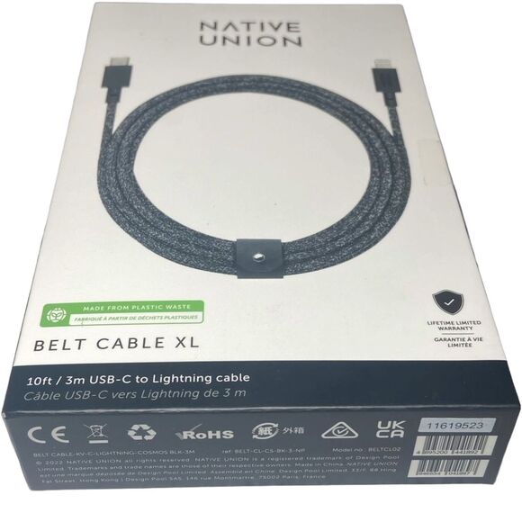 iPhone Charger Cable 10ft USB-C to Lightning MFi-Certified Fast Charging Belt XL - Picture 6 of 9